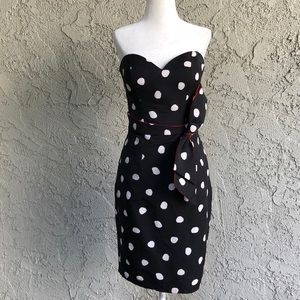 Jovani Retro Polka Dot Cocktail Dress